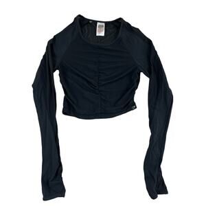Gymshark Women Black Long Sleeve Pullover Top‎ Sz S